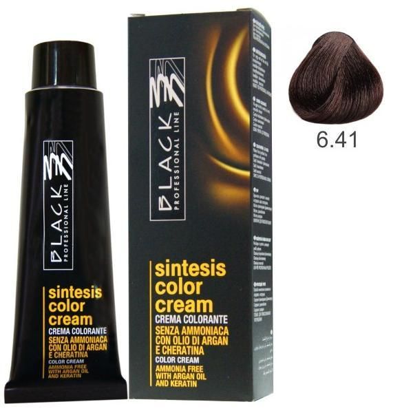 Black Professional Line Полу-перманентна боя Black Professional Line Sintesis Color Cream Ammonia Free, нюанс 6.41 Wood, 100мл