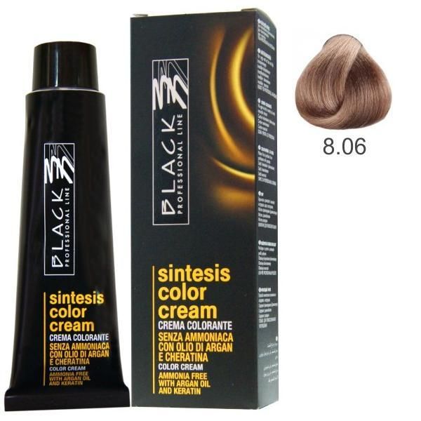 Black Professional Line Полу-перманентна боя- Black Professional Line Sintesis Color Cream Ammonia Free, нюанс 8.06 Warm Light Blond, 100мл