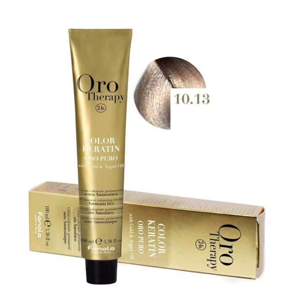 Oro Therapy Полу-перманентна боя Fanola Oro Therapy Color Keratin 10.13 Екстра платинено бежово русо, 100мл