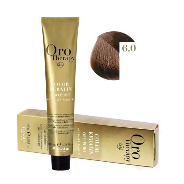 Oro Therapy Полу-перманентна боя Fanola Oro Therapy Color Keratin 6.0 Тъмно русо, 100мл
