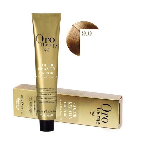 Oro Therapy Полу-перманентна боя Fanola Oro Therapy Color Keratin 9.0 Много светло русо, 100мл