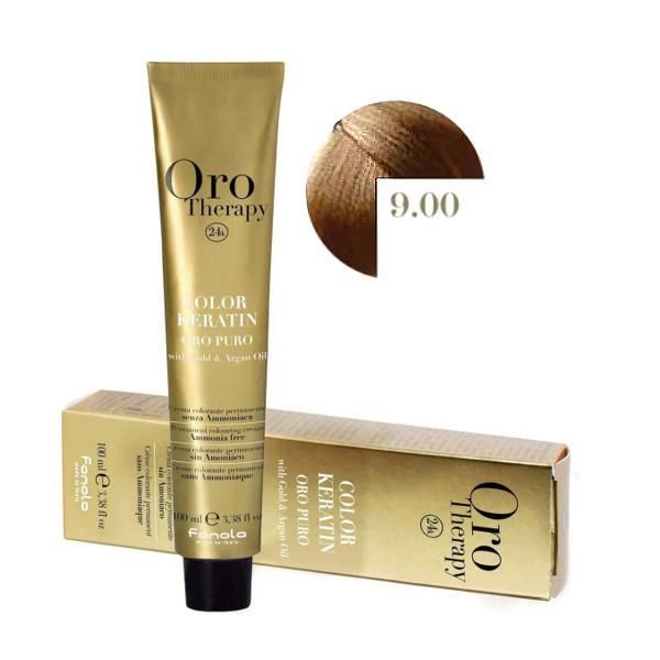 Oro Therapy Полу-перманентна боя Fanola Oro Therapy Color Keratin 9.00 Интензивно много светло русо, 100мл