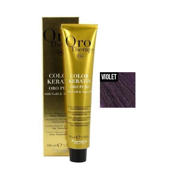 Oro Therapy Полу-перманентна боя Fanola Oro Therapy Color Keratin Violet &ndash; Коригиращо виолетово, 100мл