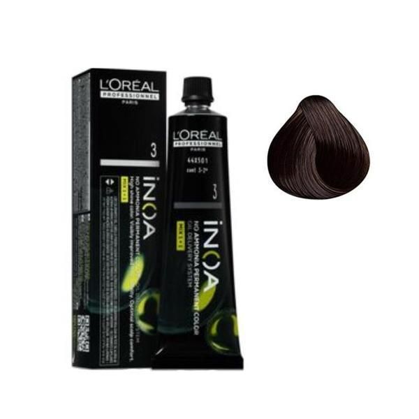L'oreal Professionnel Полу-перманентна боя L&#039;Oreal Professionnel Inoa 3 Dark Brown, 60 мл