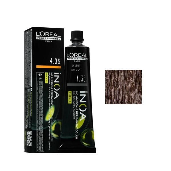 L'oreal Professionnel Полу-перманентна боя L&#039;Oreal Professionnel Inoa 4.35 Golden Mahogany Brow, 60 мл
