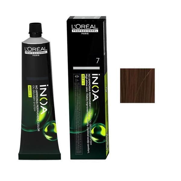 L'oreal Professionnel Полу-перманентна боя L&#039;Oreal Professionnel Inoa 7 Blonde, 60 мл