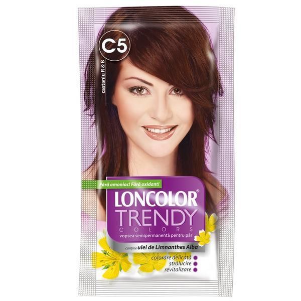 Loncolor Полу-перманентна боя Loncolor Trendy Colors, нюанс C5 castaniu R &amp; B, 2x 25 мл