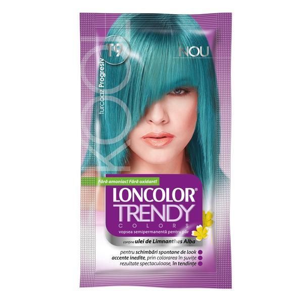 Loncolor Полу-перманентна боя Loncolor Trendy Colors, нюанс T9 turcoaz progresiv, 2x 25 мл