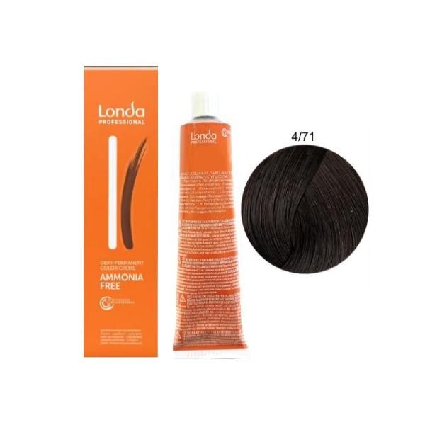 Londa Professional Полу-перманентна боя- Londa Professional нюанс 4/71 средно кестеняво пепелно кафяво