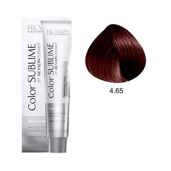 Revlon Professional Полу-перманентна боя - Revlon Professional Color Sublime by Revlonissimo Ammonia Free Permanent Color, нюанс 4.65 Intense Medium Mahogany Red Brown, 75 мл