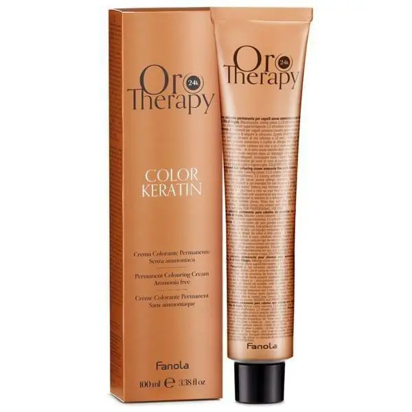 Oro Therapy Полу - Перманентна боя за коса Fanola Oro Therapy Color Keratin Permanent Colouring Cream Demi-Permanent Dye, нюанс 7.31 Blonde Sandy, 100 мл