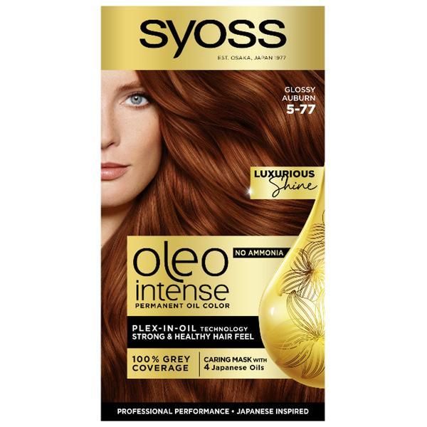 Syoss Полу-перманентна боя за коса - Syoss Professional Performance Oleo Intense Permanent Oil Color, нюанс 5-77 Bright Red Satin