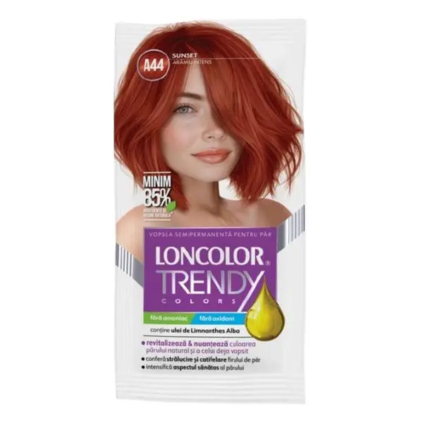 Loncolor Полуперманентна боя за коса - Loncolor Trendy Colors, нюанс A44 Intense Aramiu/Sunset, 2 x 25 мл