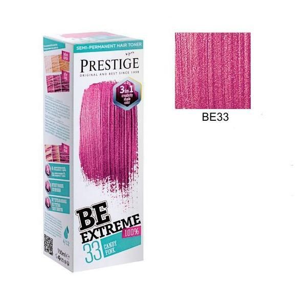 Rosa Impex Полуперманентна боя за коса Rosa Impex BeExtreme Prestige VIP&#039;s, нюанс BE33 Candy Pink, 100 мл