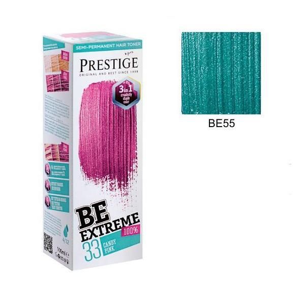 Rosa Impex Полуперманентна боя за коса Rosa Impex BeExtreme Prestige VIP&#039;s, нюанс BE55 Turquoise, 100 мл