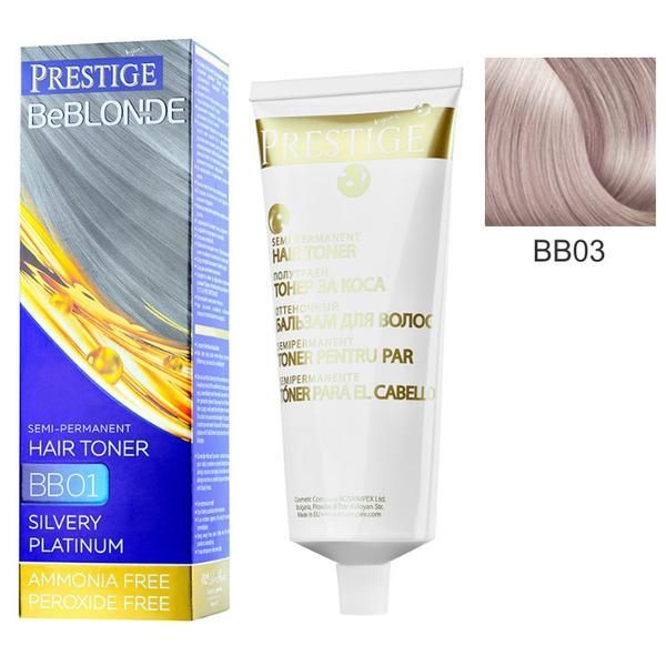 Rosa Impex Полуперманентна боя за коса Rosa Impex Prestige VIP&#039;s BeBlonde Hair Toner, нюанс BB03 Icy Dawn, 100мл