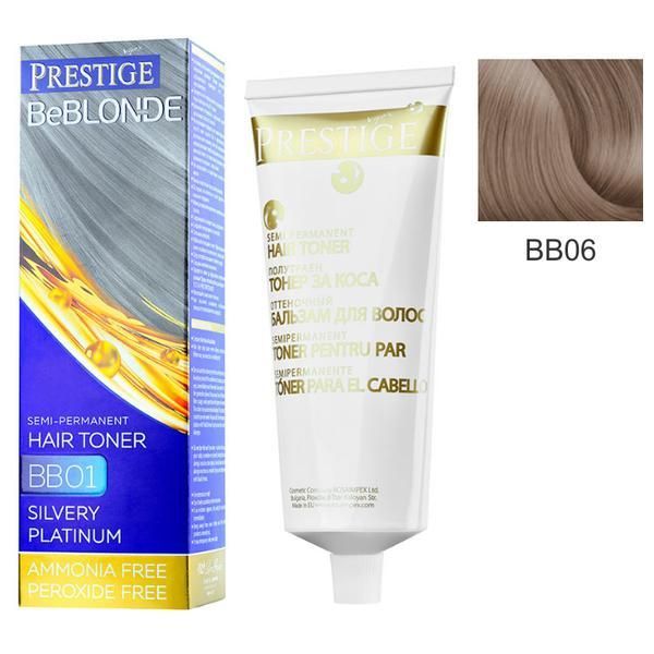 Rosa Impex Полуперманентна боя за коса Rosa Impex Prestige VIP&#039;s BeBlonde Hair Toner, нюанс BB06 Caffe Latte, 100мл