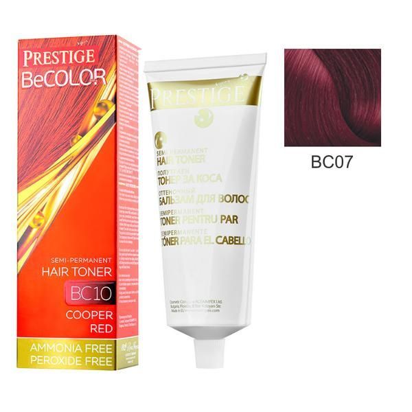 Rosa Impex Полуперманентна боя за коса Rosa Impex Prestige VIP&#039;s BeColor Hair Toner, нюанс BC07 Coral Mahogany, 100мл