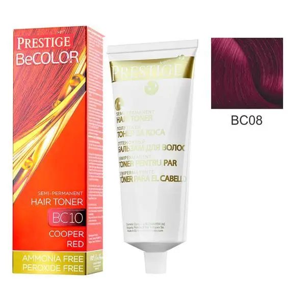 Rosa Impex Полуперманентна боя за коса Rosa Impex Prestige VIP's BeColor Hair Toner, нюанс BC08 Red Cherry, 100мл
