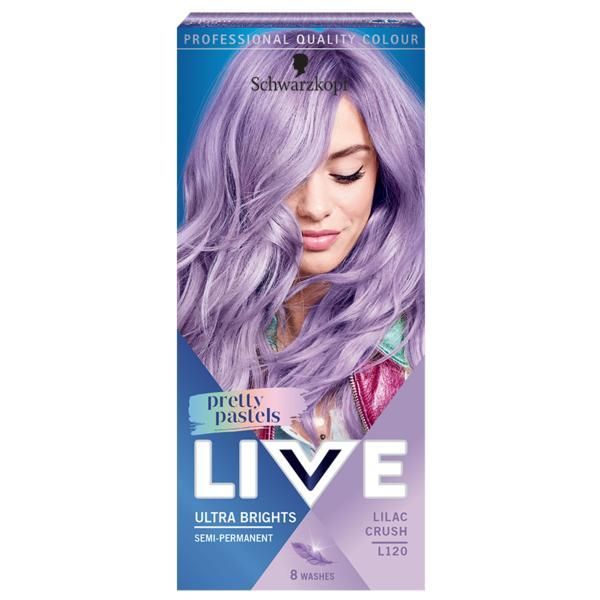 Live Полуперманентна боя за коса-Schwarzkopf Live Pretty Pastels Ultra Brights , нюанс L120 Lilac Crush