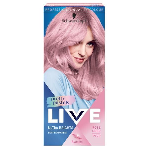 Live Полуперманентна боя за коса-Schwarzkopf Live Pretty Pastels Ultra Brights , нюанс P123 Rose Gold: