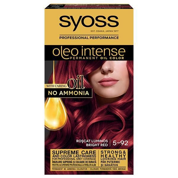 Syoss Полуперманентна боя за коса-Syoss Professional Performance Oleo Intense Permanent Oil Color, нюанс 5-92 светло червен
