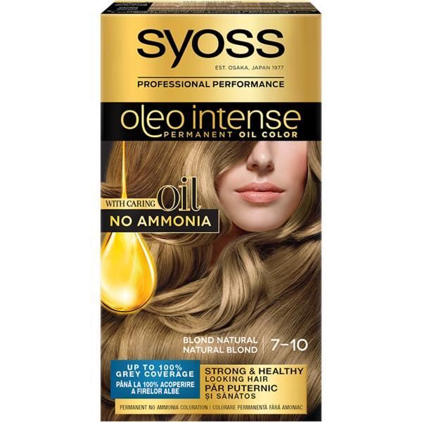 Syoss Полуперманентна боя за коса-Syoss Professional Performance Oleo Intense Permanent Oil Color, нюанс 7-10 натурално русо
