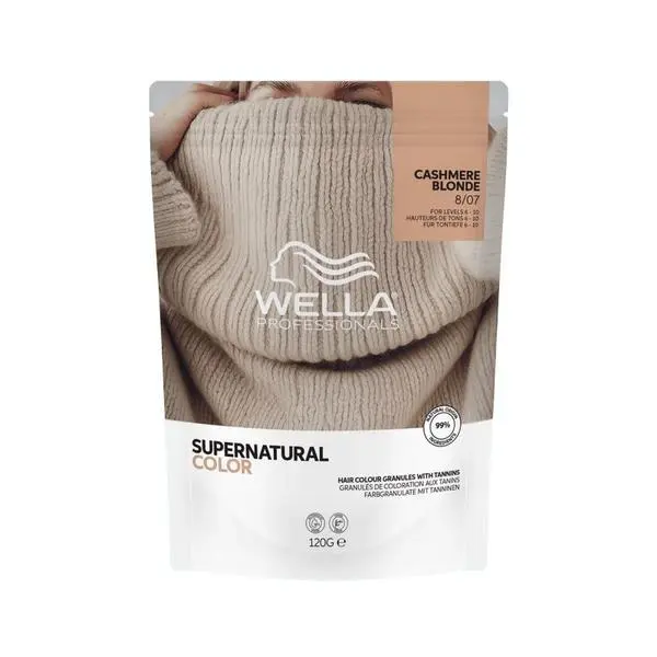 Wella Professionals Полуперманентна боя за коса - Wella Professionals Supernatural Color - Веганска формула с танини, 8/07 Кашмирено русо, 120 гр
