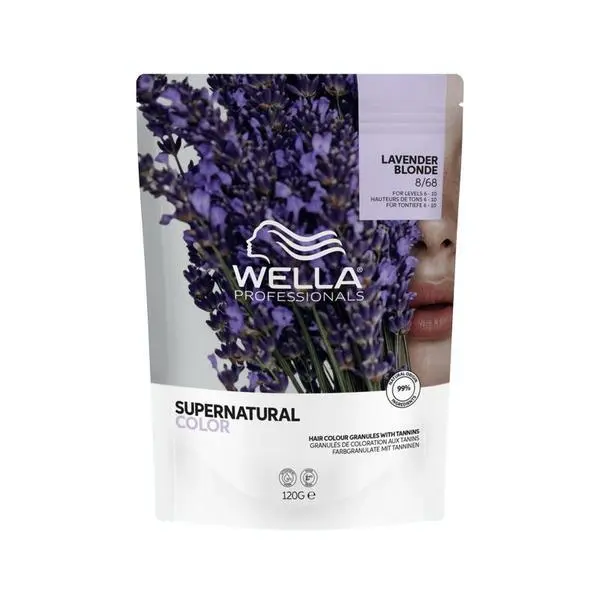 Wella Professionals Полуперманентна боя за коса - Wella Professionals Supernatural Color - Веганска формула с танини, 8/68 Лавандулово русо, 120 гр