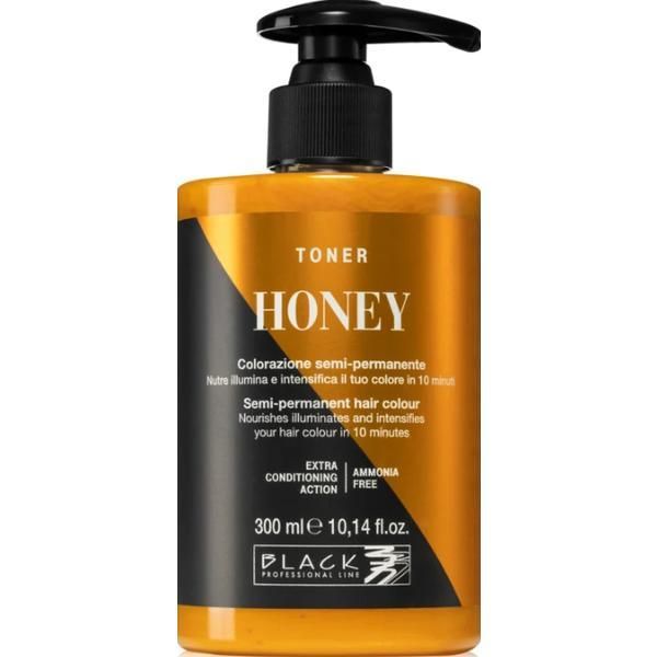 Black Professional Line Полупостоянен тоник - Тонер Honey Black Professional, рус нюанс, 300 мл
