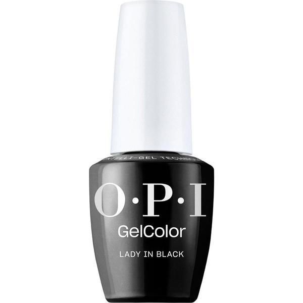 OPI Полупостоянен веган лак за нокти без хема - OPI Gel Color, нюанс Lady in Black&trade;, 15 мл