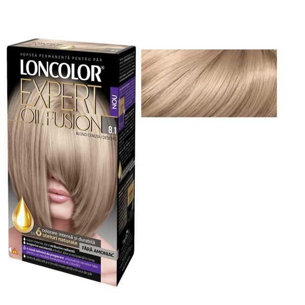 Loncolor Полутрайна боя за коса без амоняк Loncolor Expert Oil Fusion, нюанс 8.1 светлосиво русо