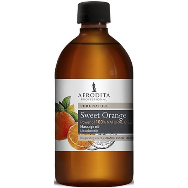 Cosmetica Afrodita Портокаловo масажно масло за лице и тяло - Aphrodite Cosmetics Massage Oil Sweet Orange, 500 мл