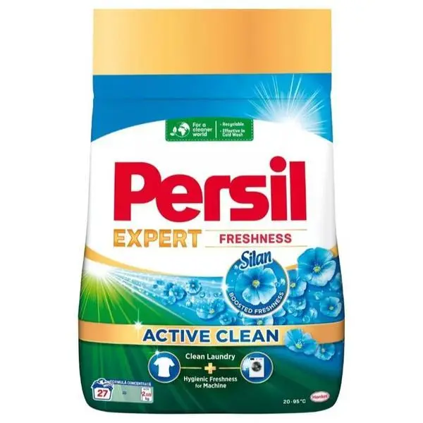 Persil Прах за пране - Persil Active Clean Expert Freshness Silan, 27 пранета, 2.025 кг