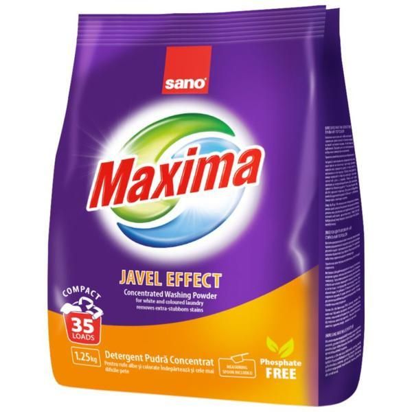 Sano Прах за пране - Sano Maxima Javel Effect, 1,25 кг