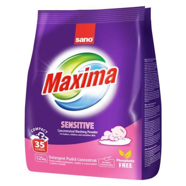 Sano Прах за пране - Sano Maxima Sensitive, 1.25 кг