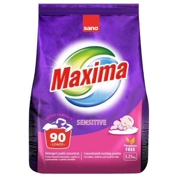 Sano Прах за пране - Sano Maxima Sensitive, 3,35 кг