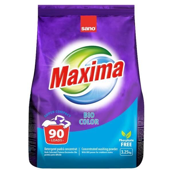 Sano Прахообразен препарат за пране - Sano Maxima Bio Color, 3,35 кг