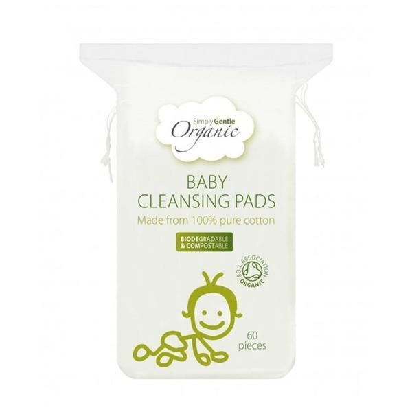 Macdonald and Taylor Правоъгълни тампони от 100% органичен памук - Macdonald and Taylor Baby Cleansing Pads, 60 бр