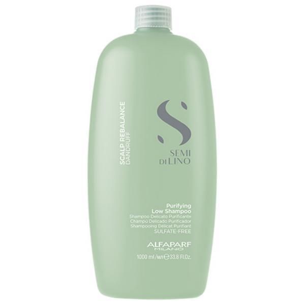 Alfaparf Milano Пречистващ шампоан против пърхот - Alfaparf Milano Semi Di Lino Scalp Rebalance Purifying Low Shampoo, 1000мл