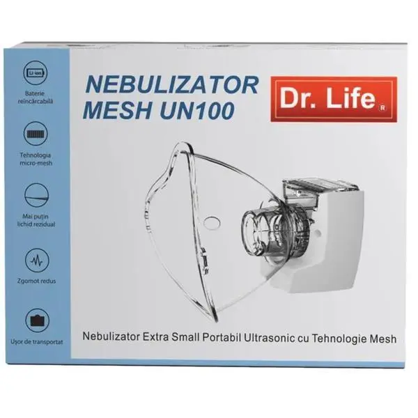 Dr. Life Преносим небулизатор с Mesh технология UN100 - Dr. Life, 1 опаковка
