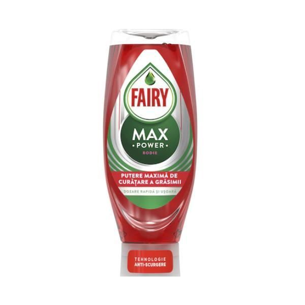 Fairy Препарат за миене на съдове с арома на нар - Fairy Max Power нар, 650 мл