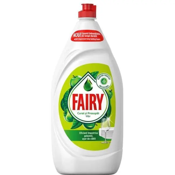 Fairy Препарат за миене на съдове с аромат на ябълка - Fairy Apple, 1.35 л
