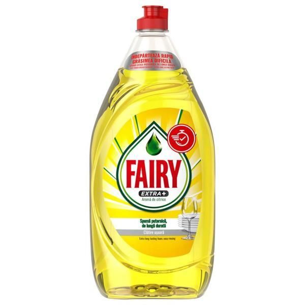 Fairy Препарат за миене на съдове с цитрусов вкус - Fairy Extra+ Citrus Flavour, 1350 мл