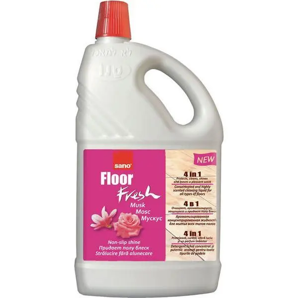 Sano Препарат за подове 4 в 1 с аромат на мускус - Sano Floor Fresh 4 в 1 Musk , 2000 мл