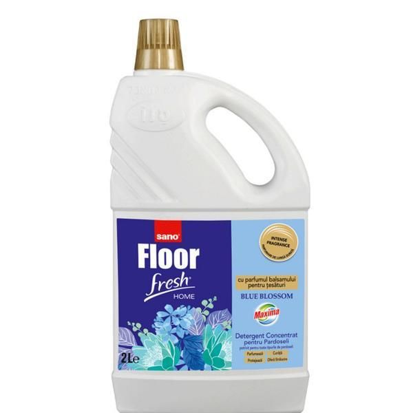 Sano Препарат за подове - Sano Floor Fresh Home Blue Blossom, 2000 мл