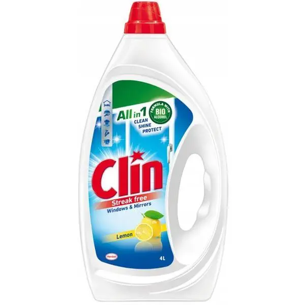 Clin Препарат за прозорци - Clin Windows &amp; Glass Lemon, 4000 мл