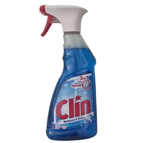 Clin Препарат за прозорци със спрей - Clin Windows &amp; Glass Crystal 3 in 1, 500 мл