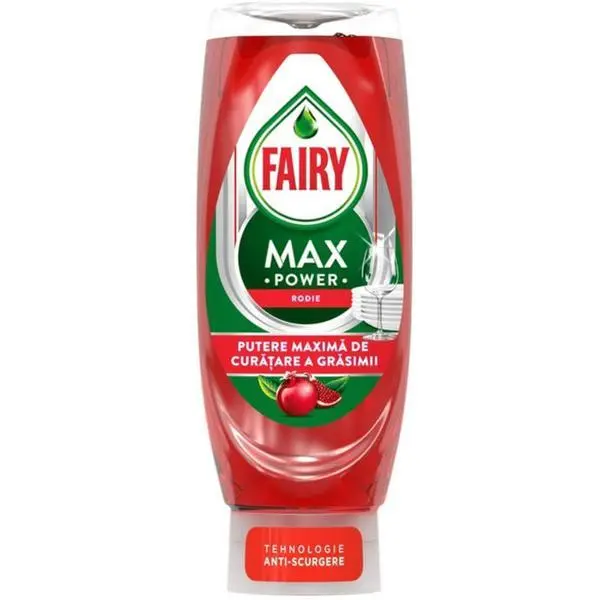 Fairy Препарат за съдомиялни машини с аромат на нар - Fairy Max Power Нар, 0.545 л