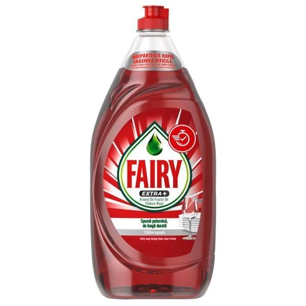Fairy Прерарат за съдове за Съдомиялна машина с аромат на червени горски плодове - Fairy Extra+, 1350 мл